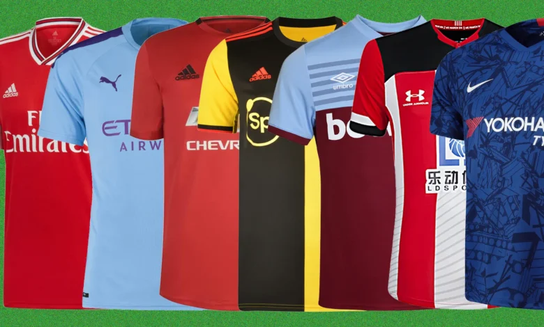 Premier league jerseys